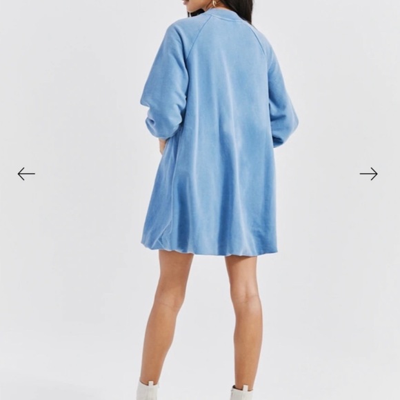 Something Navy Mini Sweatshirt Bubble Dress - Picture 5 of 6